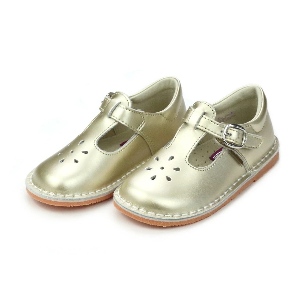 L'Amour Gold Kids Dress Shoes Mary Jane’s